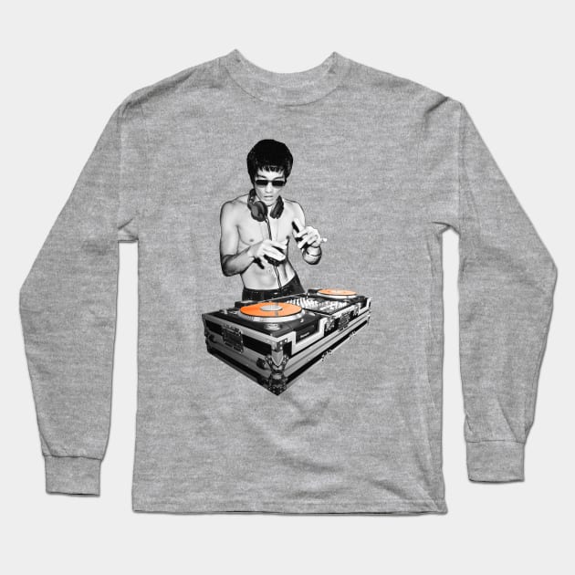 Dj Bruce Lee Movie Enthusiasts Recordings Long Sleeve T-Shirt by jonathanptk